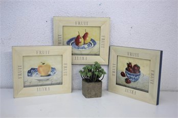 Three Authorized Irene Krilloff Reproductions In Traditional American Folk Art Hand-Painted Frames