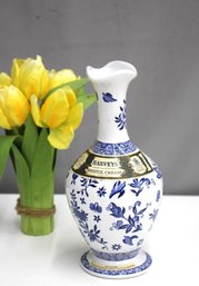 Vintage Ceramic Decanter Bottle By Coalport For Harvey's Bristol Cream Limited Edition Made In England Blue &