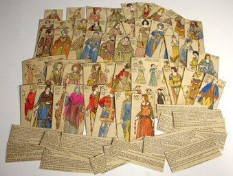 Vintage Collection Of Historical Costume Cards  Complete Set With Descriptions