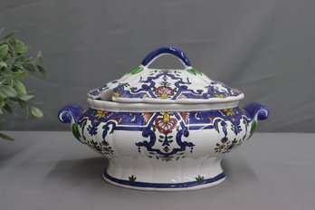 Made In Portugal Hand Painted Lidded  Tureen
