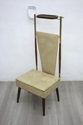 MCM Vintage  Pearl-Wick Valet Butler Chair With Storage