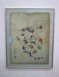 Louis Comfort Tiffany, Magnolia Vase Enameling Notations, Poster Mounted On Board