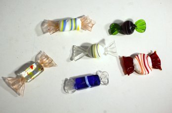 Group Of 6 Glass Candy