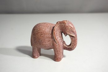 Miniature Soapstone Elephant Hand Carved