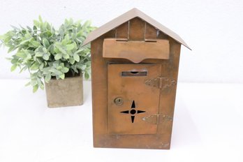 Antique Copper Mail Box  NO KEY