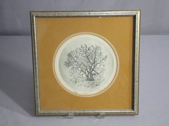 Framed Limited Edition Circle Etching #4/100, Signed By Artist - Wilkes65