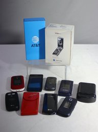 Group Lot Of Flip Phones...can You Hear Me Now?