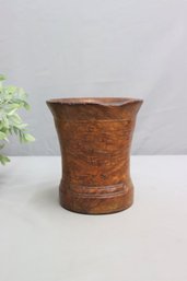 Vintage Hand Turned Burl Wood Vase