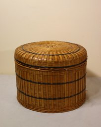 Vintage Weaved Storage Basket
