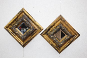 Pair Of Opulent Decorative T'Laro Frames With Inset Beveled Mirrors