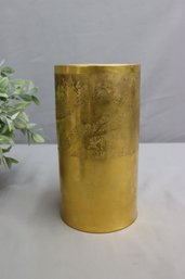 Japanese D'Ore Gilt Glass Cylinder Vase
