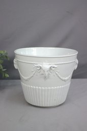 Italian  White Glazed Planter