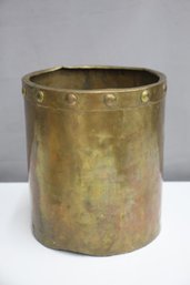 Antique Brass Waste Basket