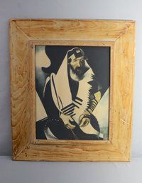 Vintage Rudolf Lesch Fine Arts Inc. Lithograph After Chagall The Praying Jew (Rabbi Of Vitebsk)