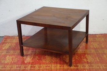 Vintage Two-Tiered Walnut Coffee Table