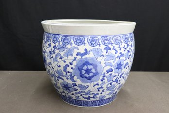 Chinese Blue And White Ceramic Jardiniere