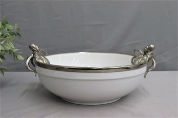 Large HARPOON Ceramic Bowl With Double OCTOPUS Handles