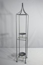 Metal Two-Tier Candle Holder Stand