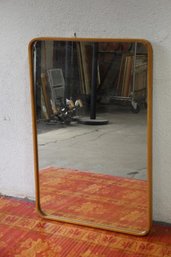 Vintage Teak Wood Hanging Wall Mirror