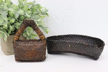 Woven African Bell Holder And Basket