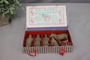 Boxed Pottery Asain Figures