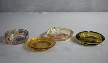 Group Lot Of Collectible Glass Ash Trays