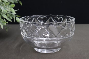 Tiffany & Co Crystal Hearts Bowl (tiffany Made In Germany Sticker Has Been Removed)