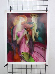Linda Le Kinff Robe De Soir 2005 Color Seriolithograph, Signed In Plate (with COA)