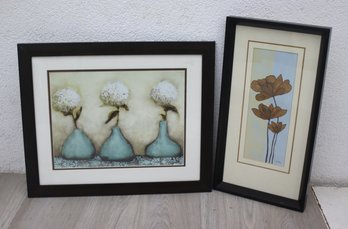 2 Framed Flower Prints