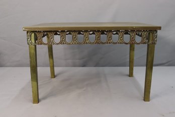 Vintage Neoclassical Brass Low Side Table