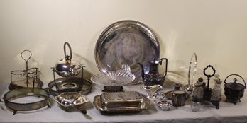 Large Group Lot Of Silver Plate