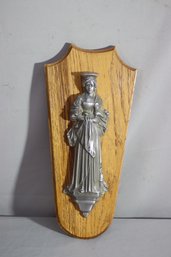 Vintage Patron Saint Of Miners And Foundries Casting On Wall Plaque