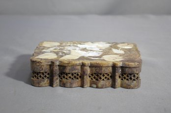 Intricate Mother Of Pearl Inlaid Decorative Box