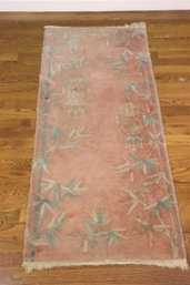 Vintage Rosegold Oushak Turkish  53.5' X 23.5' Rug