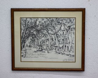 Reproduction  Framed Drawing ,signed