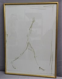 Man Walking  Sketch By Alberto Giacometti Lithograph