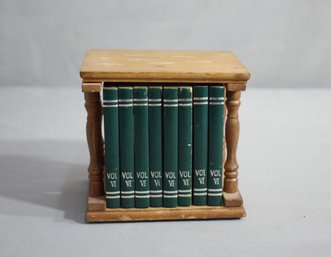 Vintage Coaster Set Of 8 Masquerading As A Small Shelf Of Books
