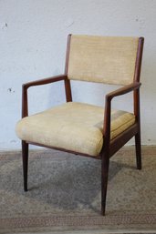 Vintage Mid Century  Walnut Armchair, Wool Upholstery