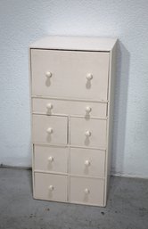 Compact Cream Painted  Modular Storage Cabinet