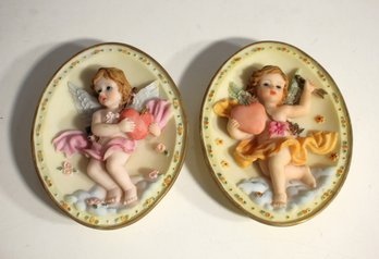 Set Of 2 Angel Babies Plaques