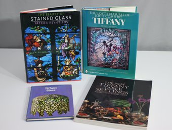 Group Lot Of 4 Books On Tiffany And Stained Glass