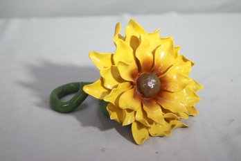 Studio Pottery Decorative Sunflower Figurine