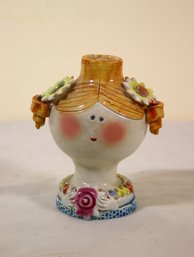 Hand Painted Folk Art Bud Vase Made In Italy