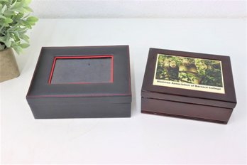 Sicura Photo Storage Box AND Barnard Alumnae Wooden Keepsake Box