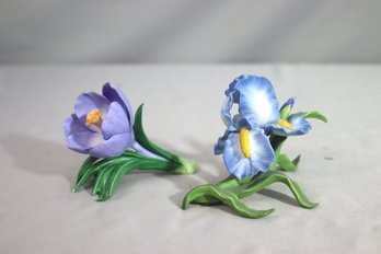 Lenox Fine Porcelain Iris 1989 & Garden Flower Collection Crocus 1994