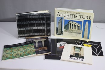 Group Lot Of 7 Architecture Survey, Theory, And Profile Books