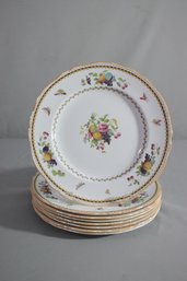 Group Lot Of 8 Spode Bone China Rockingham Plates