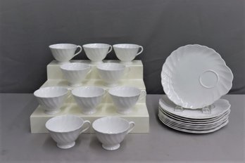 Tuscan Fine English Bone China 'Whitcliffe' Coffee Cup And Dessert Plate Sets