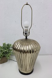 Vintage Fluted Polished Aluminum Onion Dome Lamp