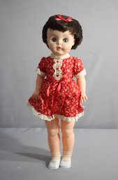 Vintage Adorable Brunette Doll With Complete Outfit
